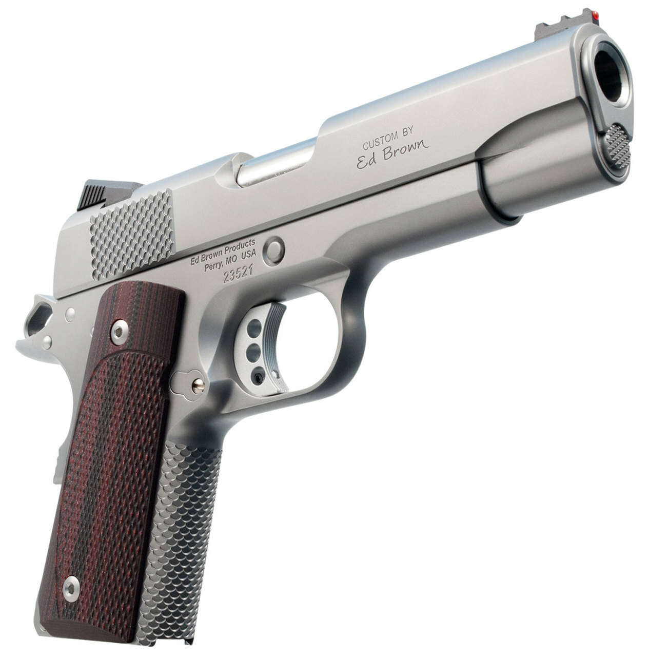 Ed Brown CCO Single 45 ACP 4.25″ Barrel, FOF Black VZ Grip Stainless Steel, 7rd