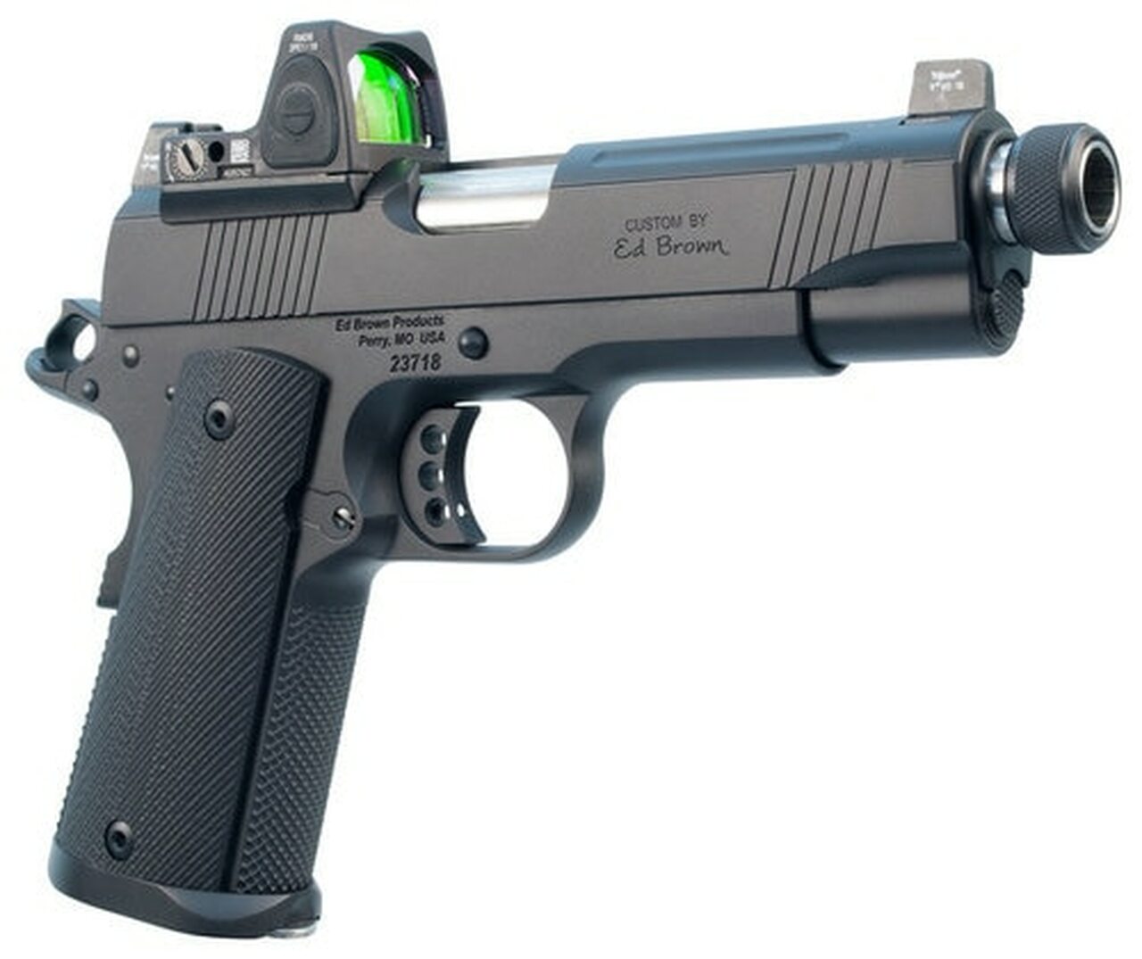 Ed Brown Special Forces SRC 45 ACP, 5″ Barrel, Threaded, NS/Red Dot, Black, Gen4, 7rd