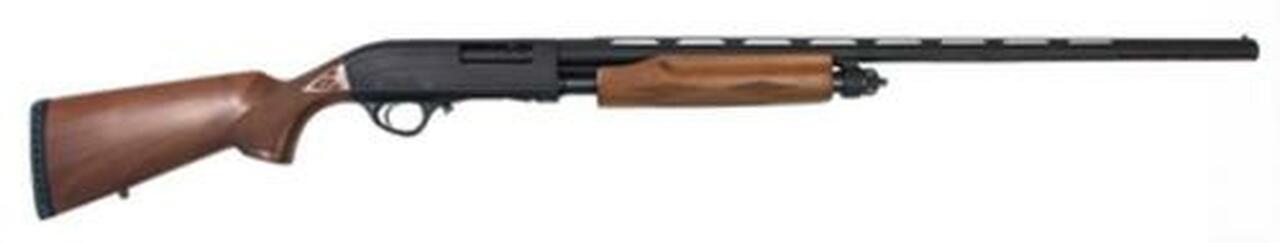 Escort M87 Pump 20 Ga 3″ Chamber 28″ Barrel Blue Finish Fiber Optic Front Sight Turkish Walnut Stock Satin Finish