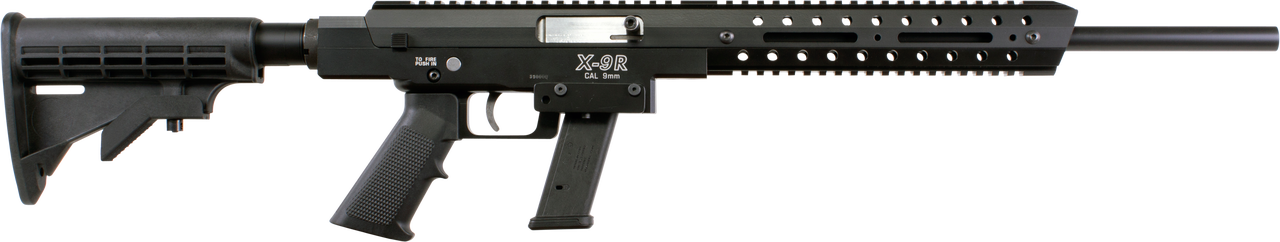 Excel X-Series X-9R 9mm 16″ 17rd Black 6 Position Synthetic Stock Black Aluminum Receiver