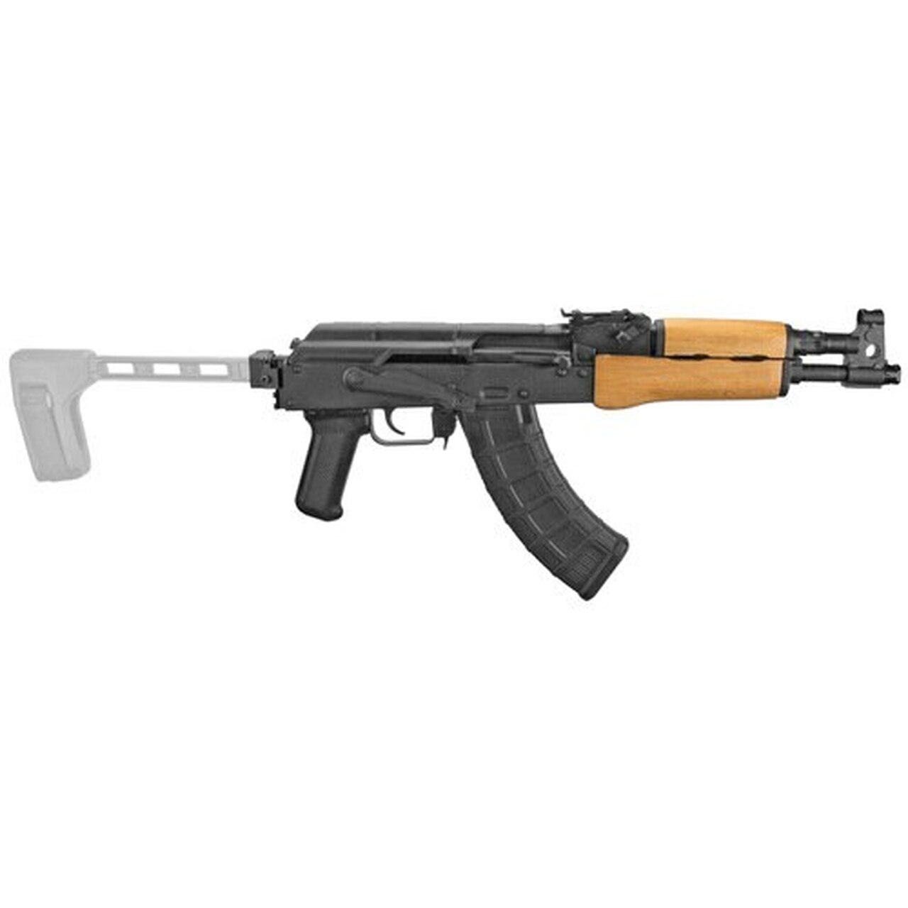 F.A.Cugir Draco AK-47 Pistol, Romanian, 7.62X39, 12.25″ Barrel, Wood Forend, Picatinny Arm Brace Mount, 30Rd Mag