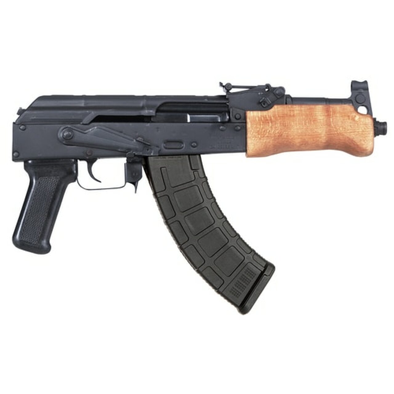 F.A. Cugir Mini Draco AK-47 Pistol, Semi-auto, 762X39, 7.75″ Barrel, Polymer Grip, Wood Furniture, 1-30 Rd Mag