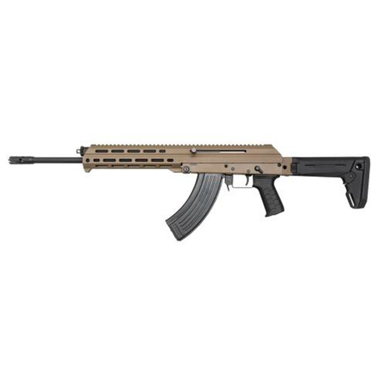 F.A Cugir M+M M10X AK-47 7.62X39mm 16″ Barrel Magpul Zhukov-S Folding Stock Flat Dark Earth Metal 30rd Mag