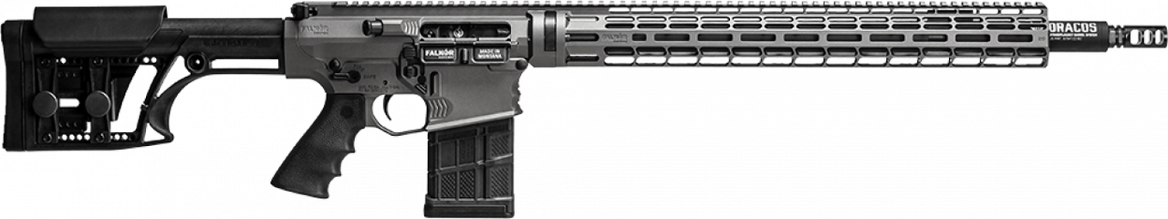 Falkor Omega AR-15 Type Rifle, 6.5 Creedmoor, Grey, 22in DRACOS Composite Barrel
