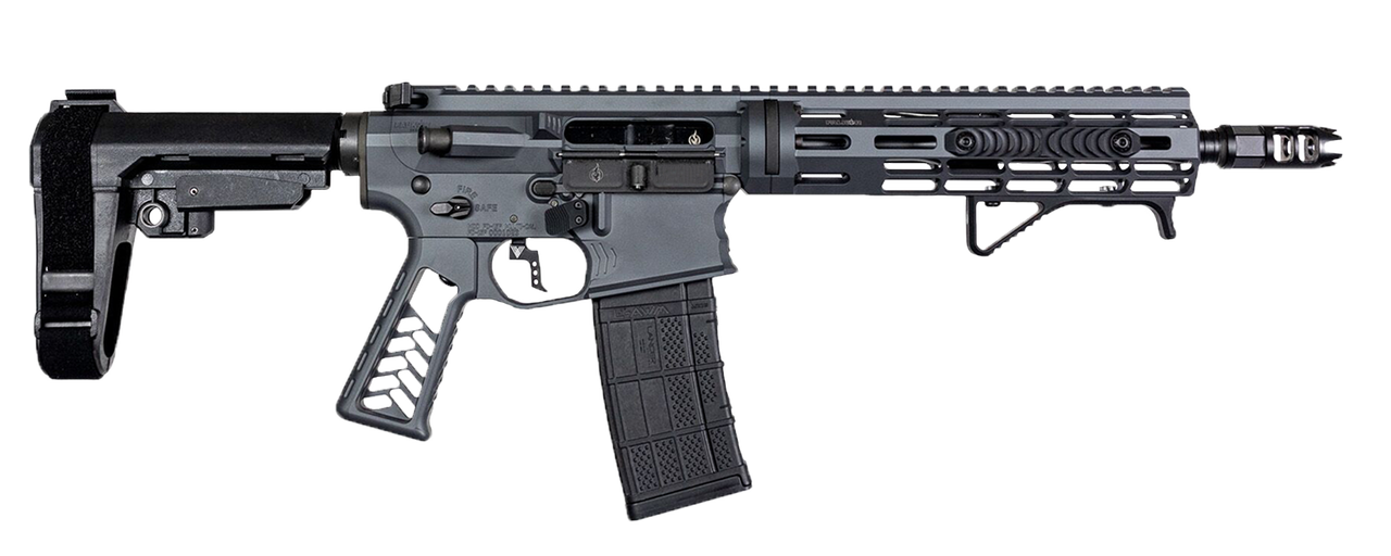 Falkor Phantom AR-15 Pistol 300 Blackout, Grey, 10.5″ Barrel SBA3 Brace 30rnd Mag