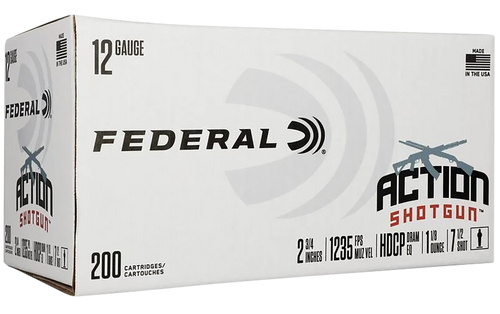 Federal Action Shotgun 12 Ga, 2.75″, 1 1/8 oz, 7.5 Shot, 200rd Box