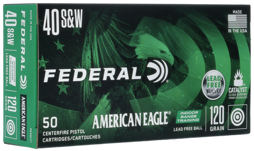 Federal American Eagle 40 S&W, 120gr, Lead-Free, IRT, 50rd Box