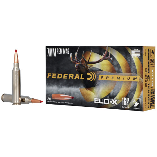 Federal Ammo Premium 7mm Rem Mag, 162gr, ELD-X, 20Bx/10Cs