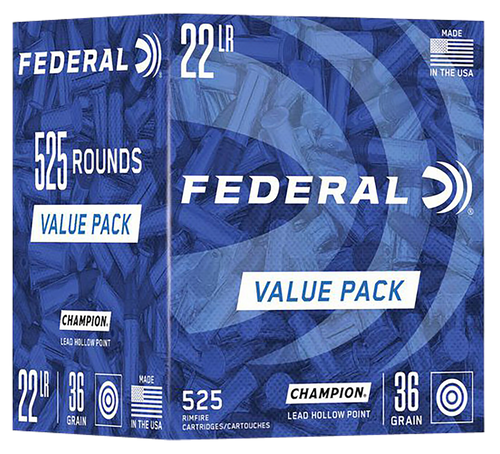 Federal Champion Training Value Pack 22 LR, 36gr, Lead Hollow Point, 525rd Box