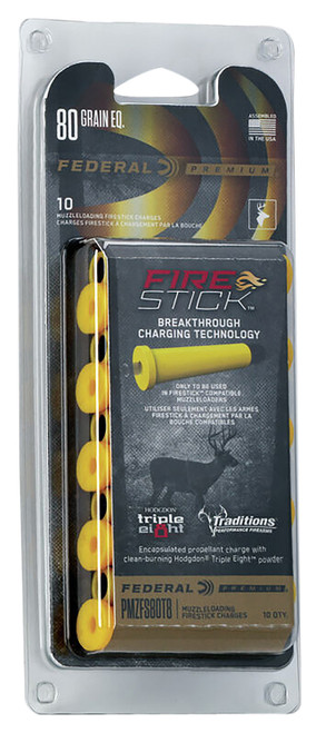 Federal FireStick 50 Caliber, 80gr, Compatible with Traditions NitroFire Rifle, 10Bx
