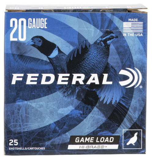 Federal Game-Shok 20 Ga, 3″, 1 1/4 oz, 6 Shot, 25rd Box