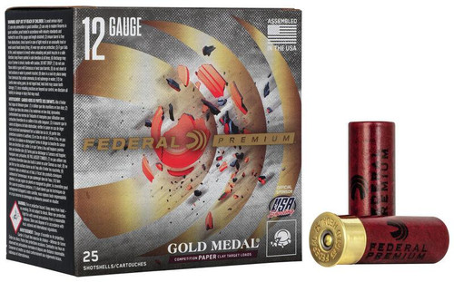 Federal Gold Medal 12 Ga, 2.75″, 1 oz, 7.5 Shot, 25rd Box
