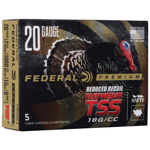 Federal Heavyweight TSS 20 Ga, 2.75″, 1 1/2 oz, 9 Shot, Non-Lead, 5Bx/10Cs