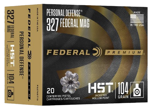 Federal Personal Defense 327 Federal Magnum, 104gr, Jacketed Hollow Point, 20rd Box