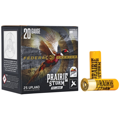 Federal Prairie Storm 20 Ga, 2.75″, 1 oz, 6 Shot, 25rd Box