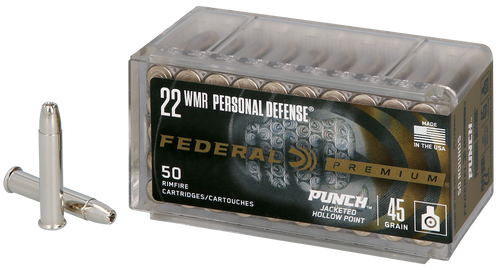 Federal Premium 22 WMR, 45gr, Jacketed Hollow Point, 50rd Box