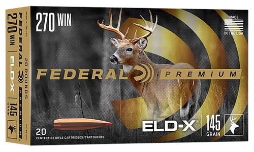 Federal Premium 270 Winchester, 145gr, ELD-X Polymer Tip, 20rd Box