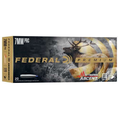 Federal Premium 7mm PRC, 170gr, Terminal Ascent Bonded, 20rd Box