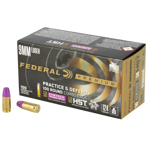 Federal Premium 9mm, 124gr, HST Jacketed Hollow Point, 100rd Box