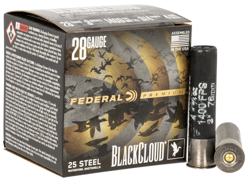 Federal Premium Black Cloud 28 Ga, 3″, 3/4 oz, 4 Shot, 25rd Box
