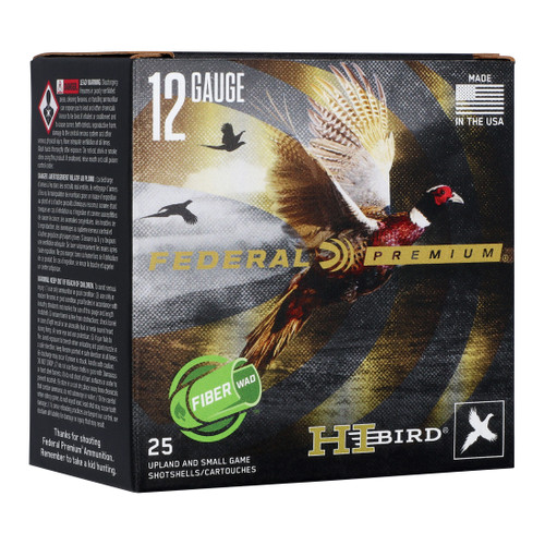 Federal Premium Hi-Bird Fiber-Wad 12 Ga, 1 1/4 oz, 5 Shot, 25Bx/10Cs