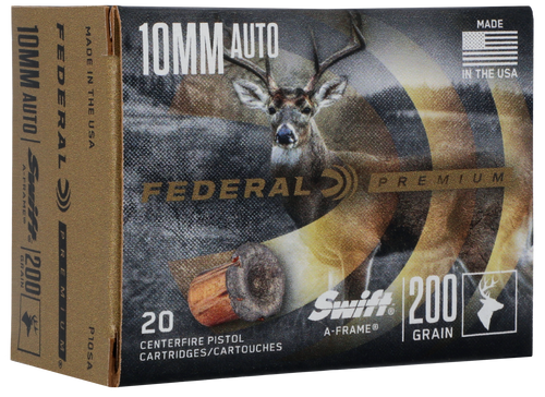 Federal Premium Hunting 10mm, 200gr, Swift A-Frame, 20rd Box