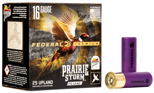 Federal Premium Prairie Storm 16 Ga, 2.75″, 1 1/4 oz, 4 Shot, 25rd Box