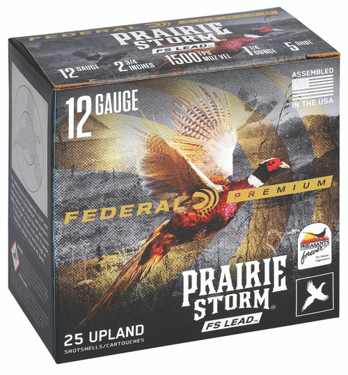 Federal Premium Prairie Storm FS 12 Ga, 2.75″, 1 1/4 oz, 5 Shot, 25Bx/10Cs