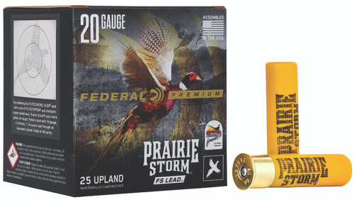 Federal Premium Prairie Storm FS 20 Ga, 2.75″, 1 1/4 oz, 4 Shot, 25Bx/10Cs