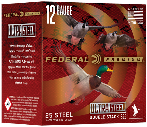 Federal Premium Ultra Steel 12 Ga, 3″, 1 1/4 oz, 3 & 5 Shot, 25d Box
