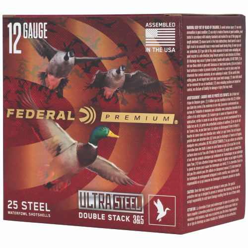Federal Premium UltraSteel 12 Ga, 3″, 1 1/4 oz, 3 & 5 Shot, 25rd Box