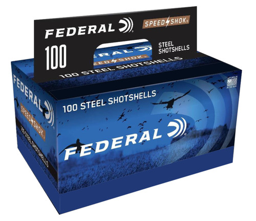 Federal Speed-Shok Waterfowl 12 Ga, 3″, 1 1/4 oz, 2 Shot, 100Bx/2Cs