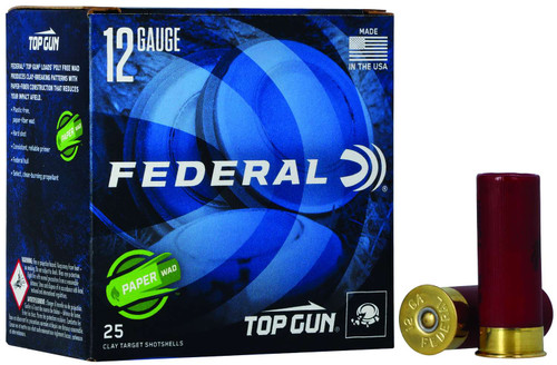 Federal Top Gun 12 Ga, 2.75″, 1 oz, 7.5 Steel Shot, 25rd Box