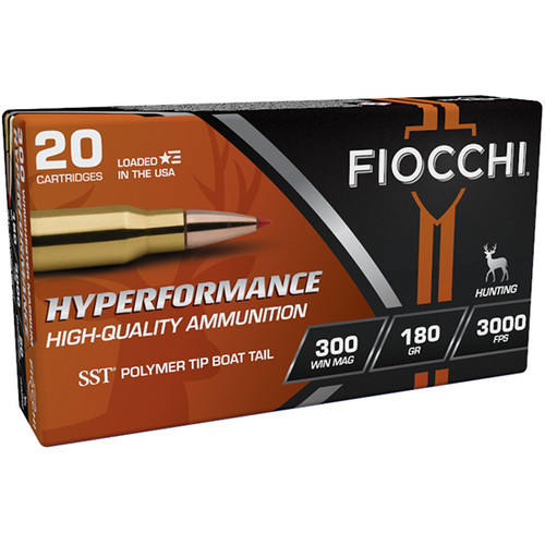Fiocchi 300 Winchester Magnum, 180gr, Super Shock Tip, 200rd Case