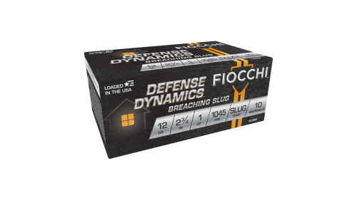Fiocchi Defense Dynamics 12 Ga, 2.75″, 1oz, Slug, Breaching Slug, 10rd Box