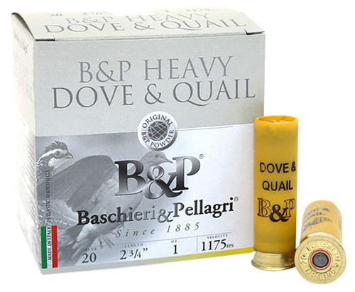 Fiocchi Dove & Quail 20 Ga, 2.75″, 1 oz, 8 Shot, 25rd Box