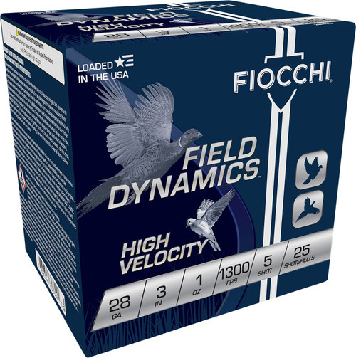 Fiocchi Field Dynamics 28 Ga, 3″, 1 oz, 5 Shot, 25rd Box