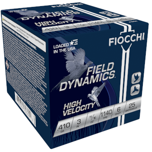 Fiocchi Field Dynamics 410 Ga, 3″, 11/16 oz, 8 Shot, 25rd Box