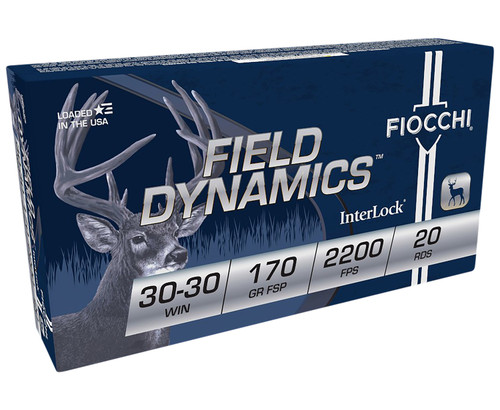 Fiocchi Field Dynamics InterLock 30-30 Win, 170gr, FSP, 20Bx/10Cs