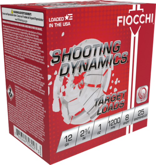 Fiocchi Shooting Dynamics 12 Ga, 2.75″, 7/8 oz, 7.5 Shot, 250rd Case