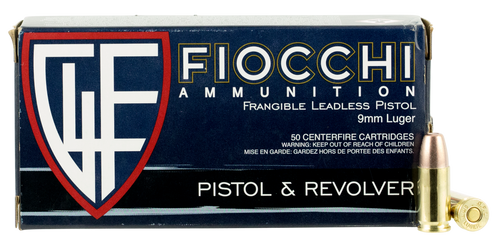 Fiocchi Shooting Dynamics 9mm, 100gr, Frangible, 50Bx/20Cs
