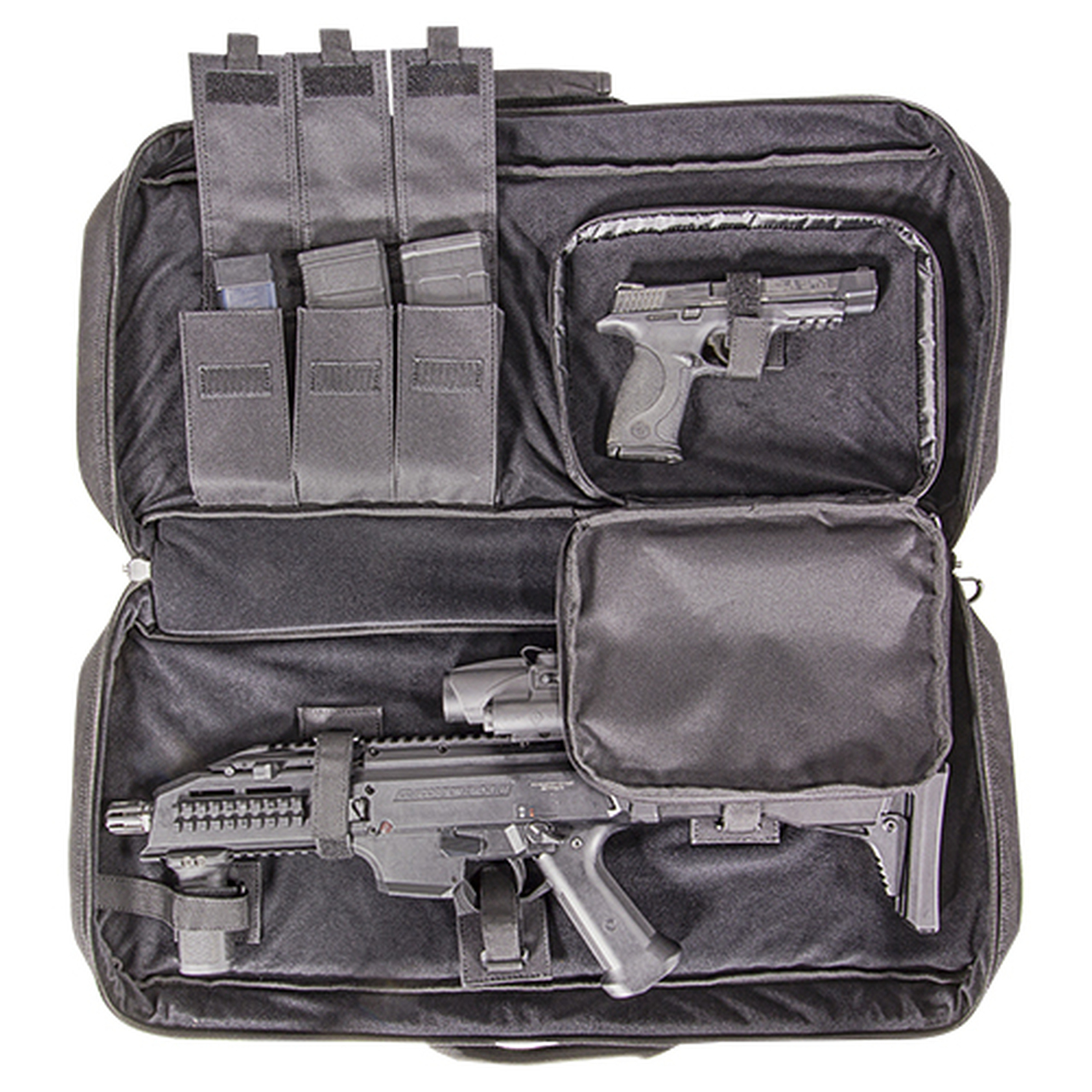 Firefield Carbon Series, Covert SBR/AR-15 Pistol Case, Black, 28″x3″x11″ Velcro Adjustable Strap