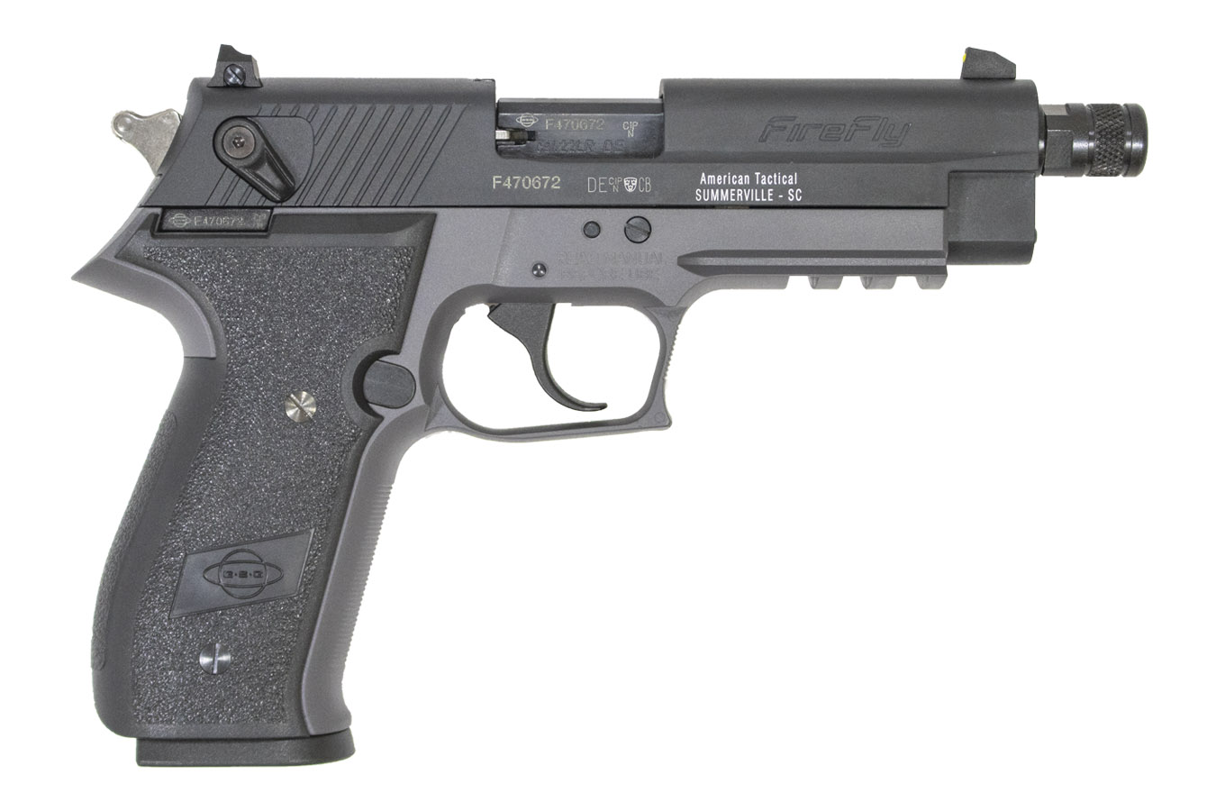 FireFly 22LR DA/SA Rimfire Pistol with Smoke Gray Finish and Threaded Barrel