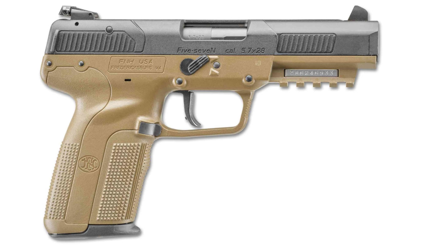 Five-seveN 5.7x28mm Flat Dark Earth (FDE) Pistol with Three 10-Round Magazines