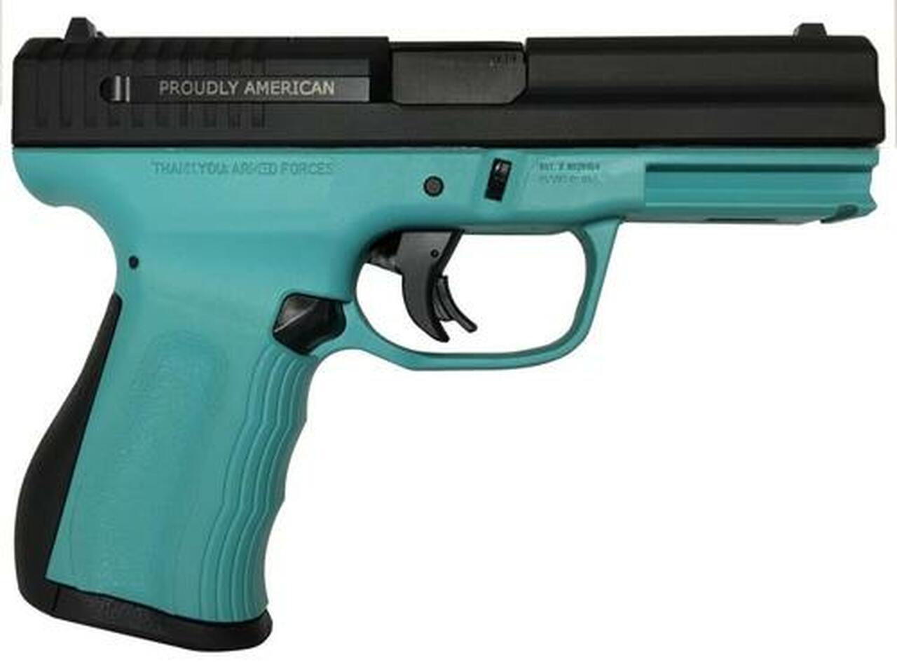 FMK 9C1 G2 9mm, 4″, 14rd, Blue Jay Polymer Frame, Black Engraved Slide