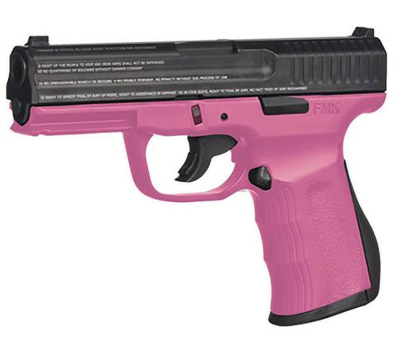 FMK 9C1 G2 FAT Engraved 9mm, 4″, 14rd, Drop Free Mag, Pink Frame