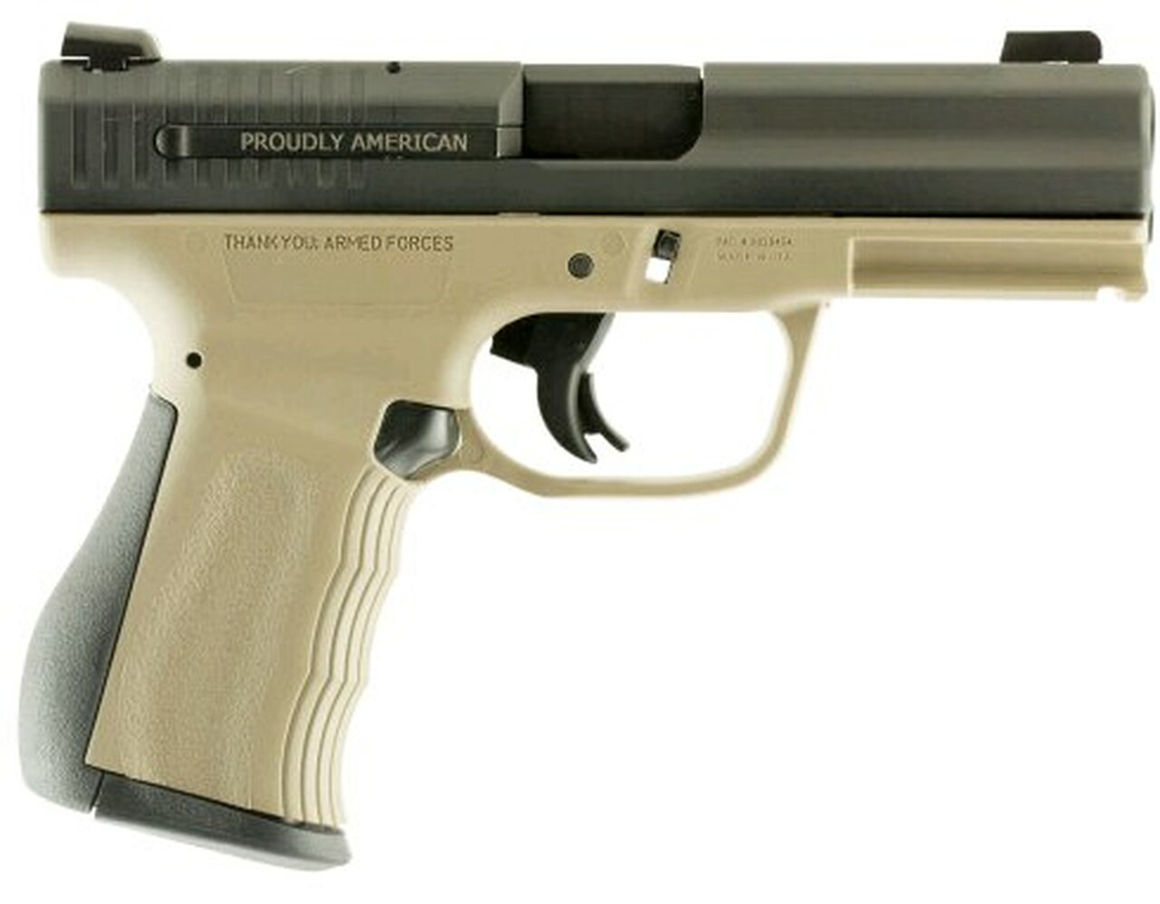 FMK 9C1G2-FAT 9mm, 4″ Barrel, Fast Action Trigger, Extra Mag, Burnt Bronze -, Silver Barrel, 14rd