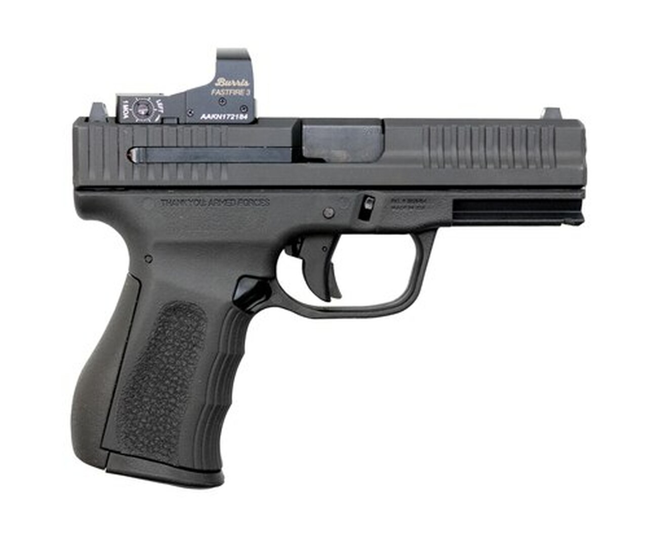 FMK Elite Pro Kit 9mm, 4″ Barrel, Burris Red Dot, Black Grip, 14rd Mag