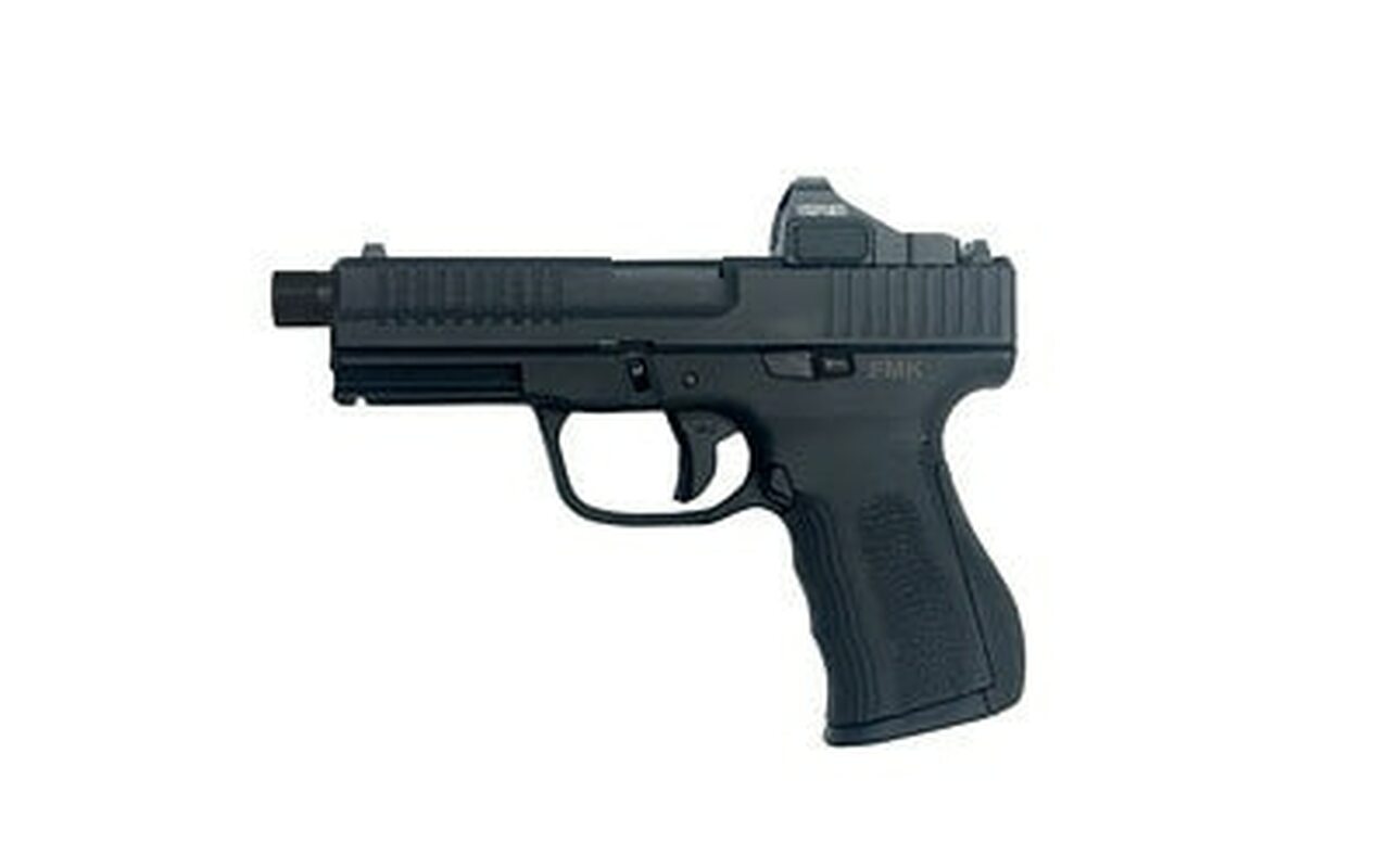 FMK Elite Pro Plus Single 9mm 4.5″ Threaded Barrel,, 3-Dot/Red Dot Black, 14 rd