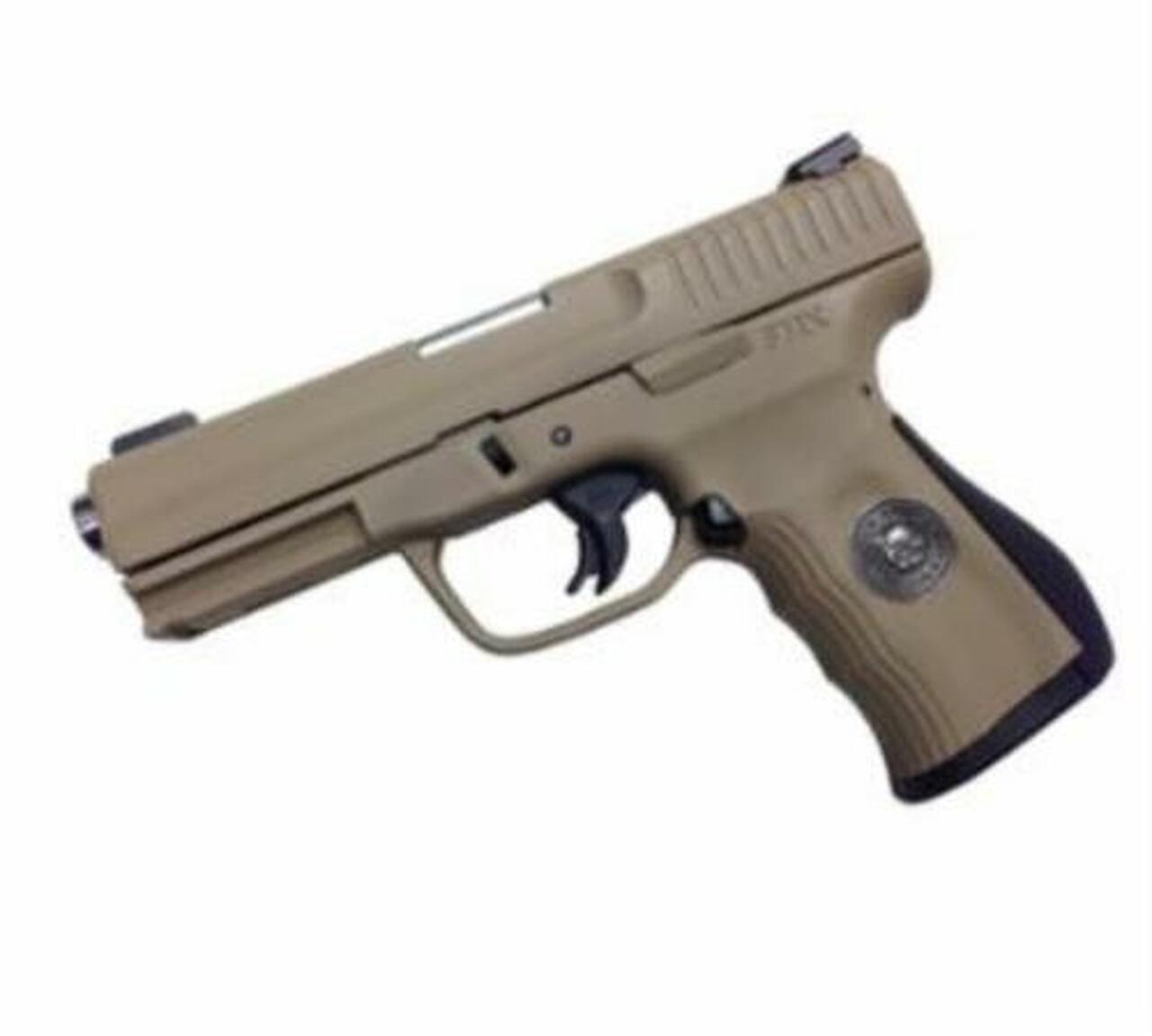 FMK Gen 2 Marine Corp Limited Edition Set 9mm 4″, Desert Sand Cerakote, Tru GLo Sights, 14 Round Mag
